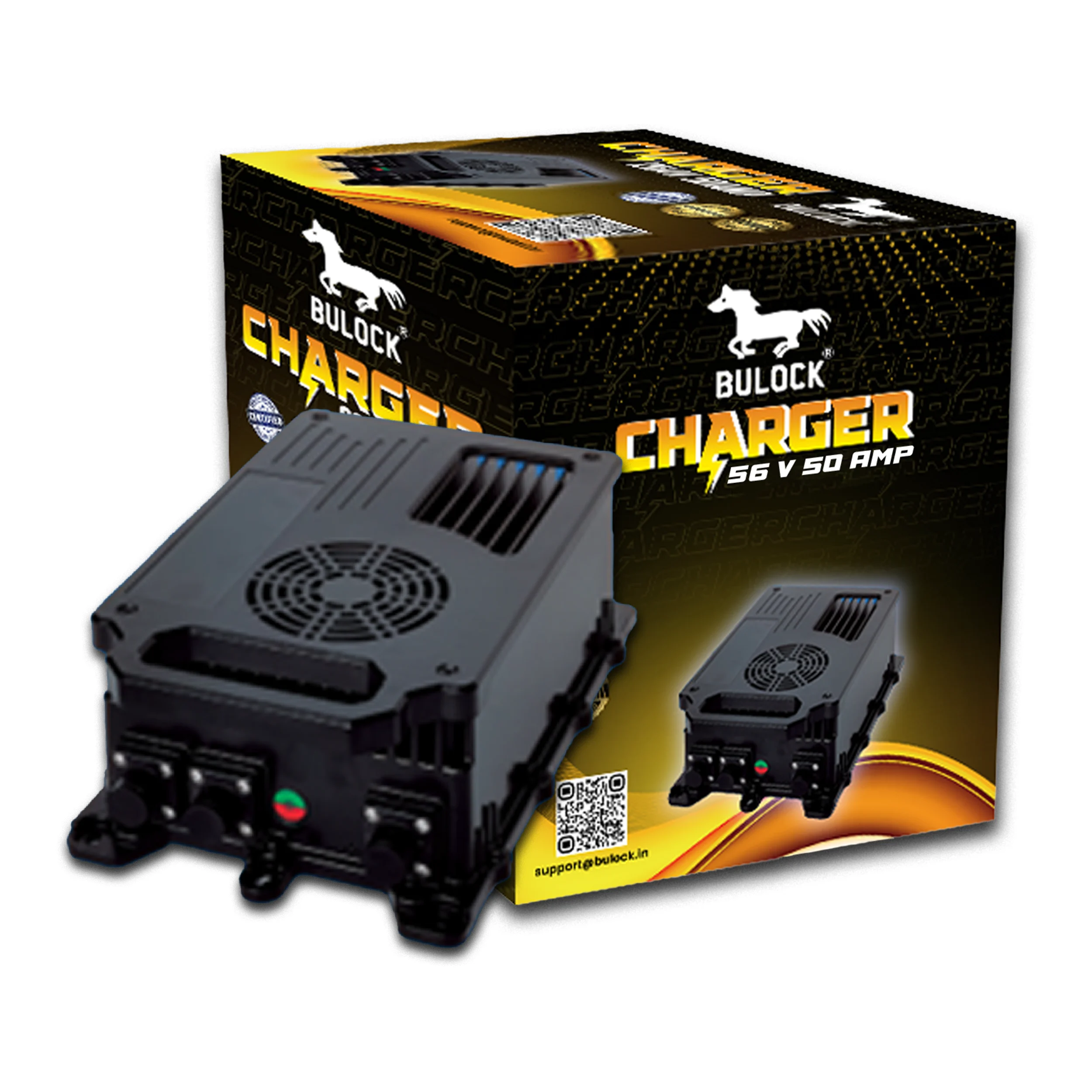 56V 50A Smart Battery Charger – High Power EV Charger with IP65 Protection & CAN Communication Option